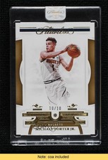 2020-21 Panini Flawless Gold 10/10 Michael Porter Jr #52 3d3