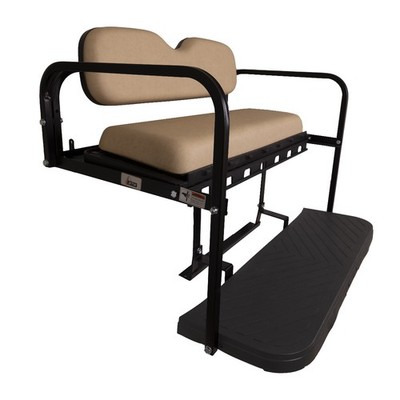 GTW MACH3 Rear Flip Seat for Club Car Precedent/Tempo/Onward Golf Cart - Buff