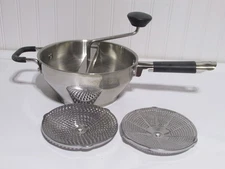 Food Mill Strainer Grinder Stainless Steel with Two Other Inserts