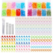 Hssugi Stitch Marker, Crochet Markers with Blunt 326 Pcs, Multi Colour