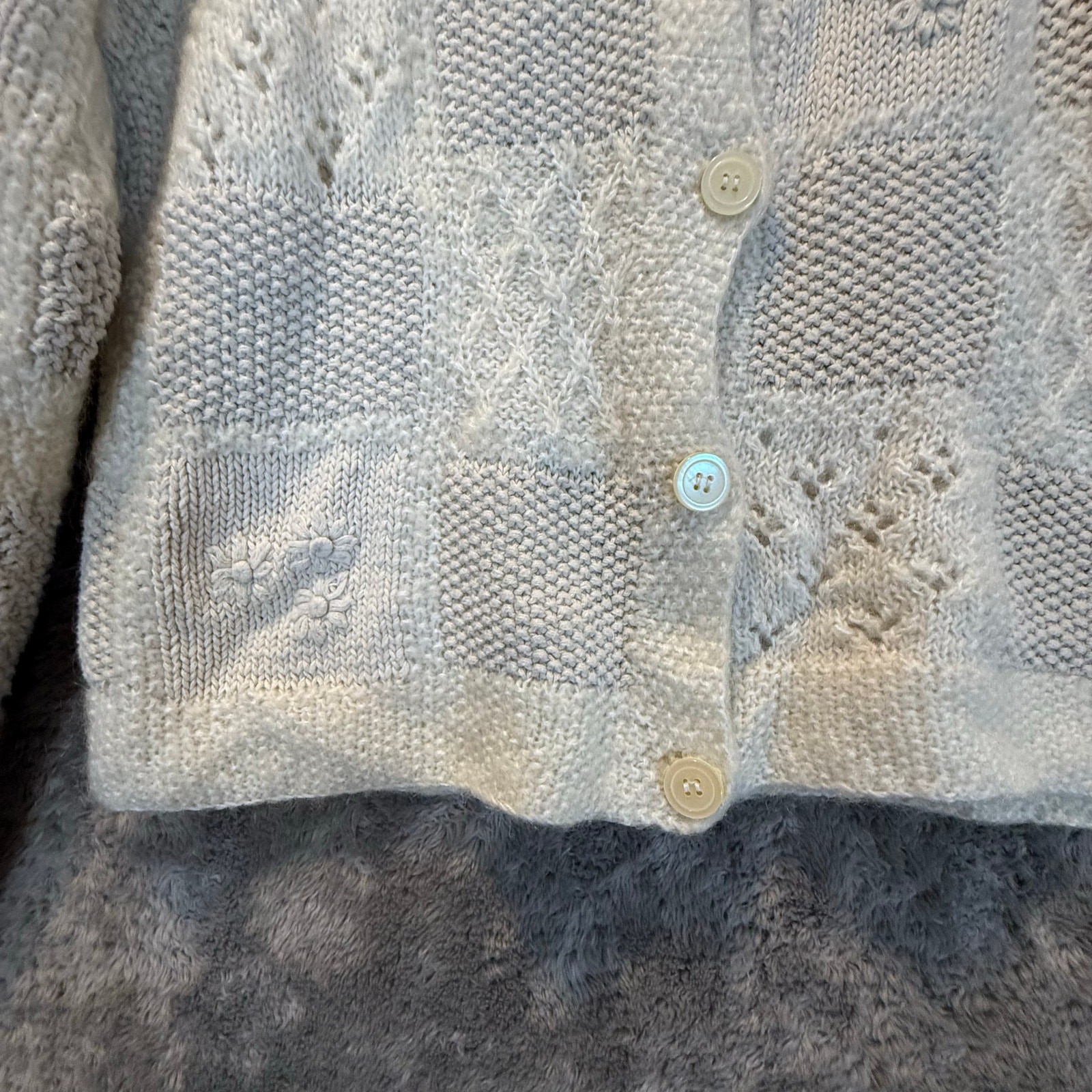 Weathervane Mohair Patchwork Button Cardigan Swea… - image 4
