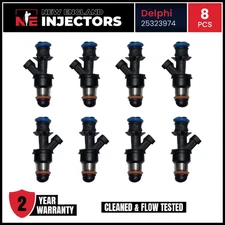 Set Of 8 Delphi Fuel Injector 99-07 Chevy GMC Truck 4.8 5.3 6.0 4 Hole Upgrade