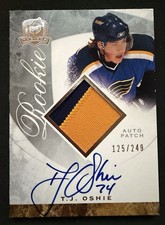 2008-09 UD The Cup #138 T.J. Oshie Rookie Patch Auto /249