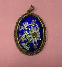 Magnifique Pendentif Avec Émaux De Limoges Signé Bijoux Laurent Et