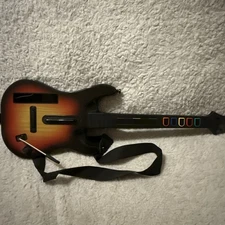 NINTENDO Wii GUITAR HERO SUNBURST GUITAR AND STRAP