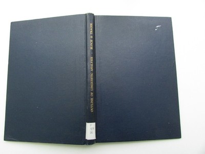 Outline of Linguistic Analysis: Bernard Bloch & George Trager 1942 Hardback Book