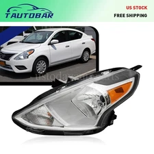 Left Headlight For 2015 2016 2017 2018 2019 Nissan Versa Sedan Driver Halogen