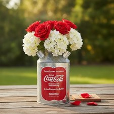 Red Coca Cola Tin Milk Can - 4.25x8” Wide Mouth for Easy Use, Great Sports Gear