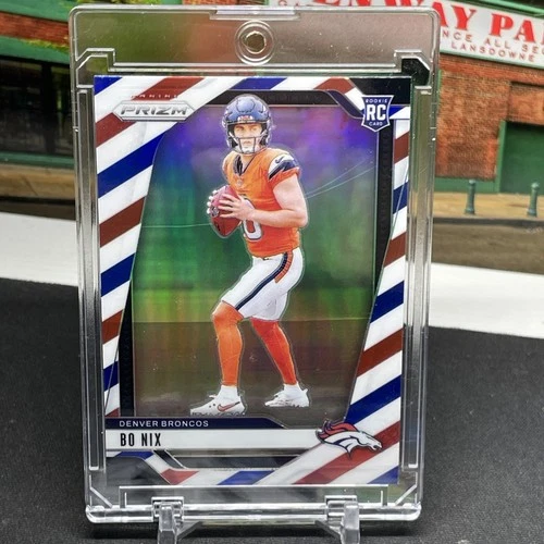 2024 Prizm Bo Nix Rookie Red White Blue Stripe 🔥🔥 Denver