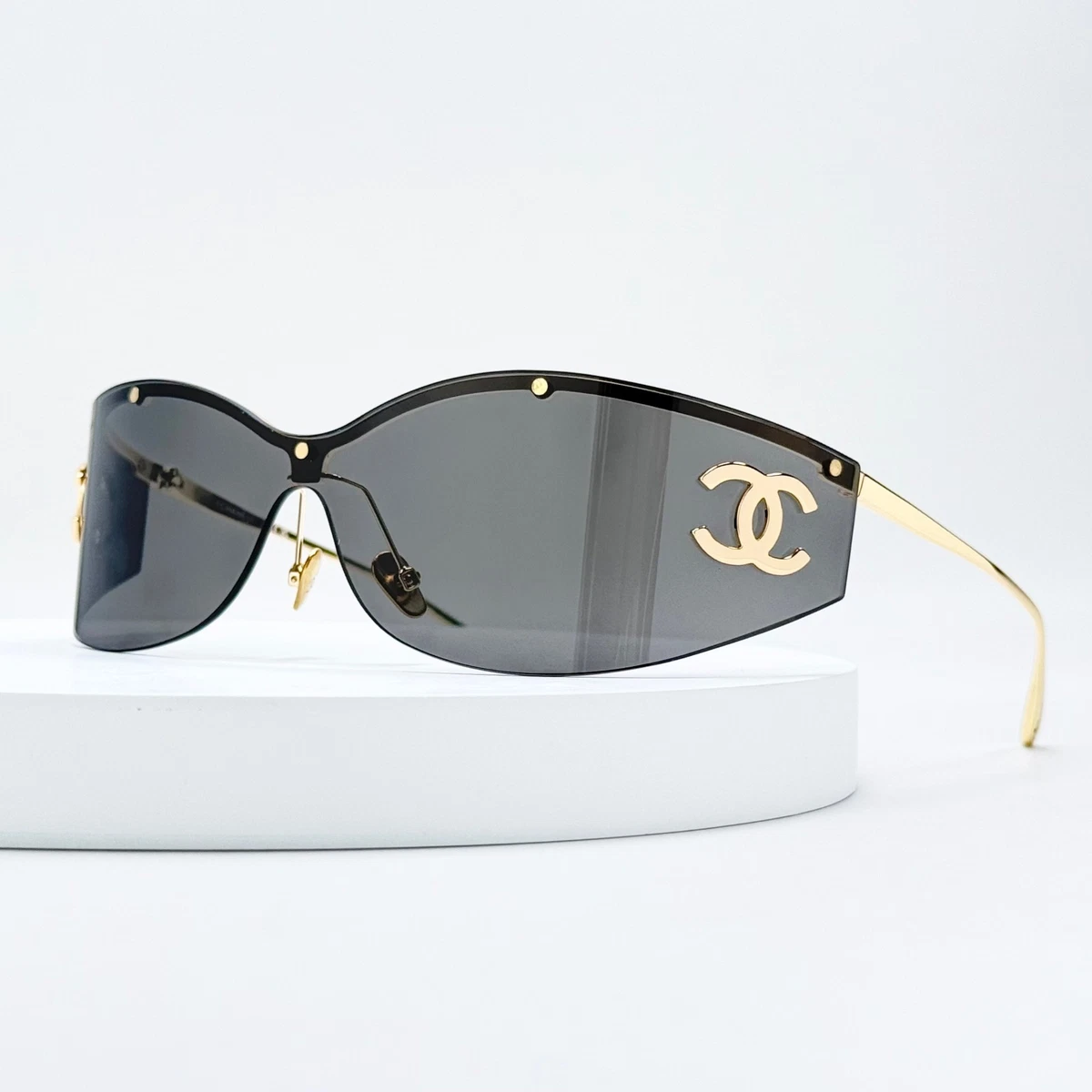 CHANEL Black Shield Sunglasses for Women for sale - eBay