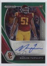 2021 Panini Prizm Draft Picks Green Marlon Tuipulotu #DPA-MTU Auto 1ru5