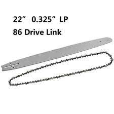 22" GUIDE BAR & Chain 0.325" .058" Gauge 86DL For 52CC 58CC CHAINSAW 5200 5800