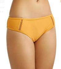 Time and Tru Women's Women's Ladder Trim Bikini Swimsuit Bottom Gold Topaz SMall