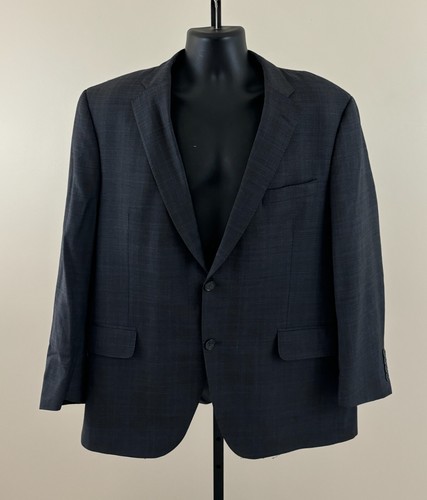 PETER MILLAR Mens 44S Gray Blue Plaid 100% Wool 2 Button Sportcoat Jacket Blazer - Picture 2 of 12
