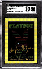 1995 Playboy Chromium Hugh Hefner Signed Promo Card Autograph /300 Auto SGC 8/10