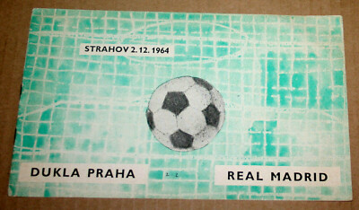 Programm Dukla Praha v Real Madrid Europameister Cup 1/8° Finale 1964-65