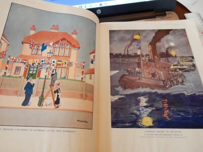 PUNCH MAGAZINE COMPLETE  1937 CORONATION CARTOONS BATEMAN FOUGASSE ETC COLOUR 