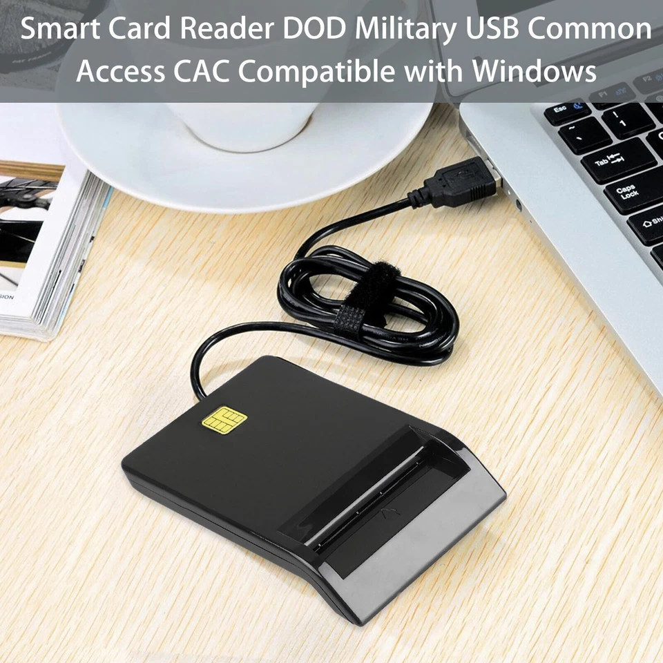 USB Smart Card Reader für Common Access CAC/Regierung/Personalausweis - Bild 2 von 4