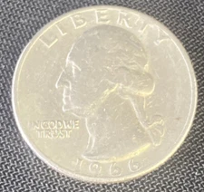 1966 Quarter No Mint Mark Good Shape