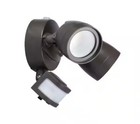 Commercial Electric Dusk Dawn Sensor Bronze Exterior Outdoor Twin Head LED Flood — photo 3