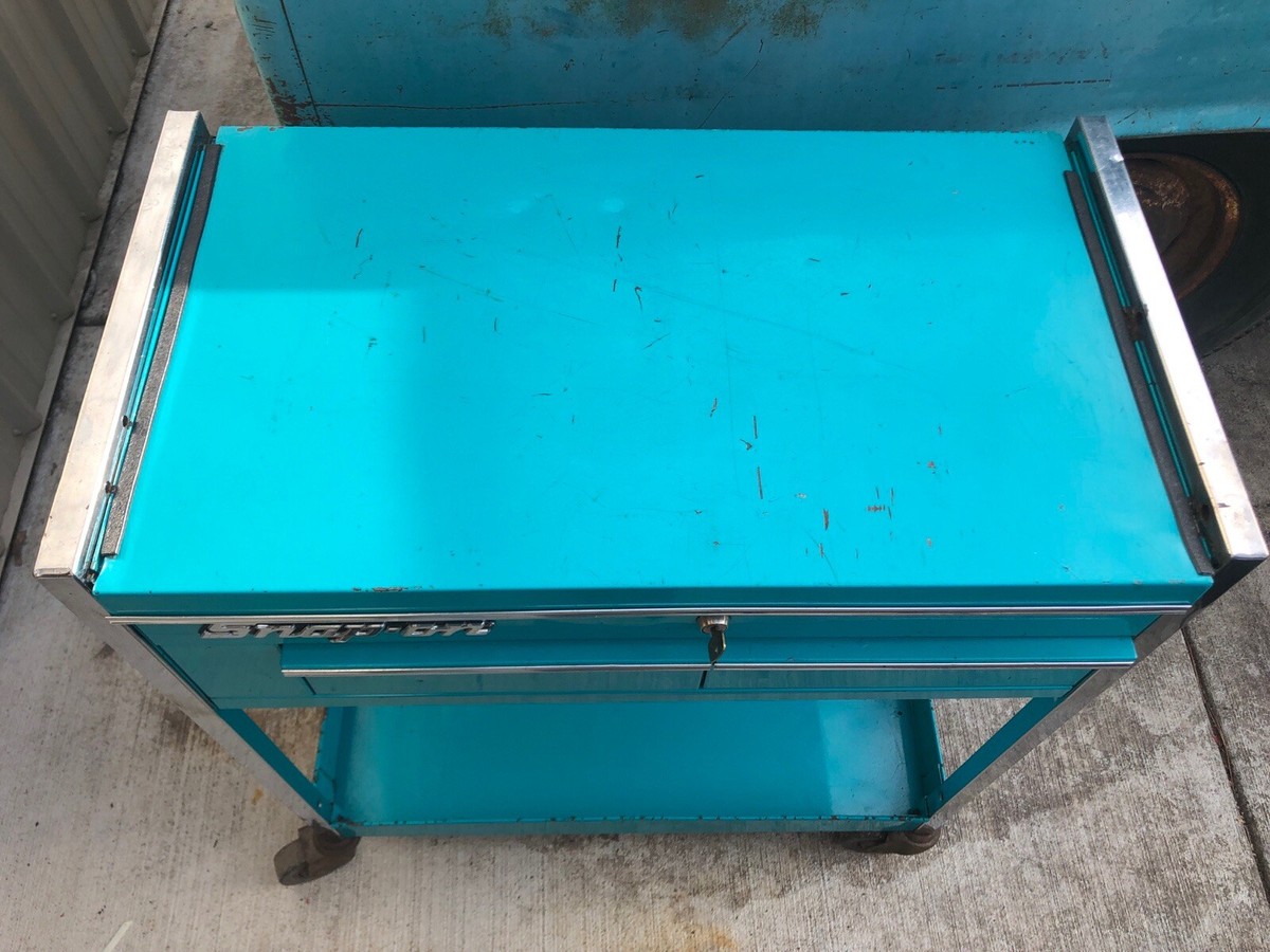 VTG 1994 Snap-On Tool KR-4200 Rolling Tool Cart Tool Box Teal