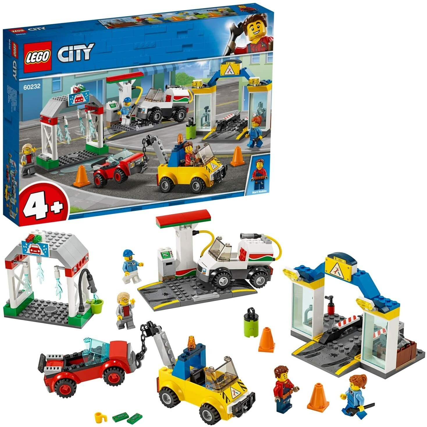 LEGO City 60232 Le garage central, jouet idéal pour s'amuser sans écran