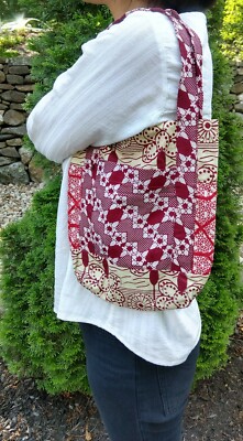 Red 100% handmade tote bags for kids (3-12 years). Made in Congo. Ankara bags.