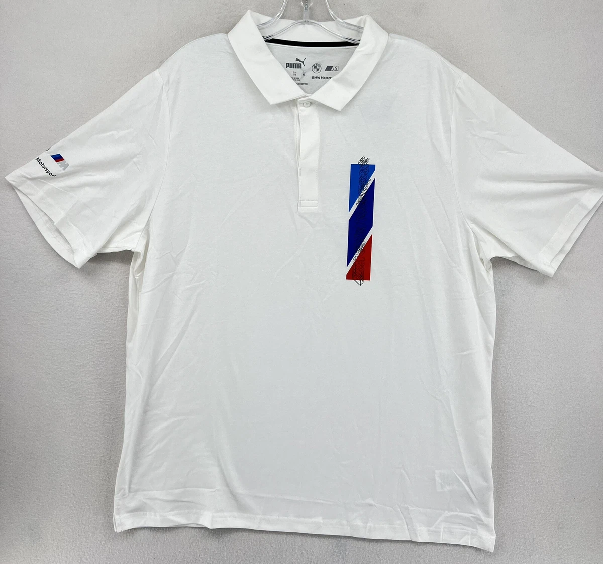 Puma BMW M Motorsport Men s Graphic Polo Shirt Size XL White