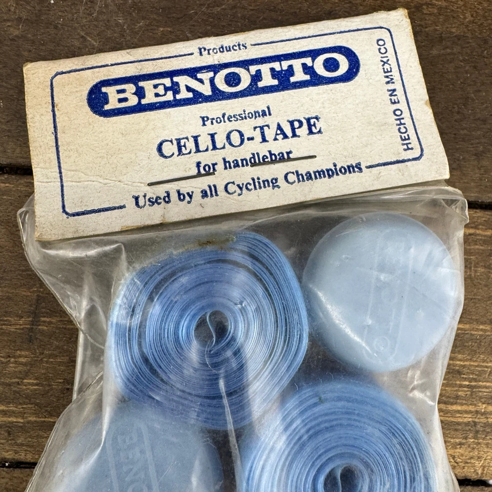 Fita de guidão vintage Benotto AZUL CLARO NOS profissional violoncelo de barra nova fita - Imagem 2 de 4