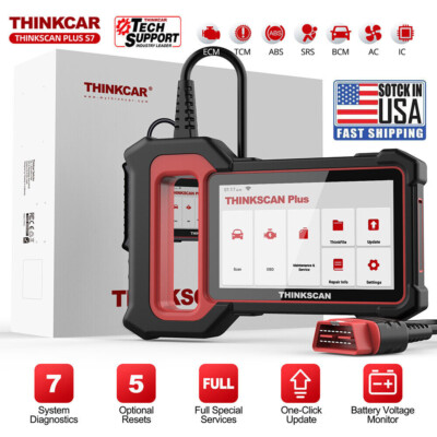 THINKSCAN Plus S7 Auto OBD2 Scanner Car Diagnostic Scan Tool SRS ABS Code Reader