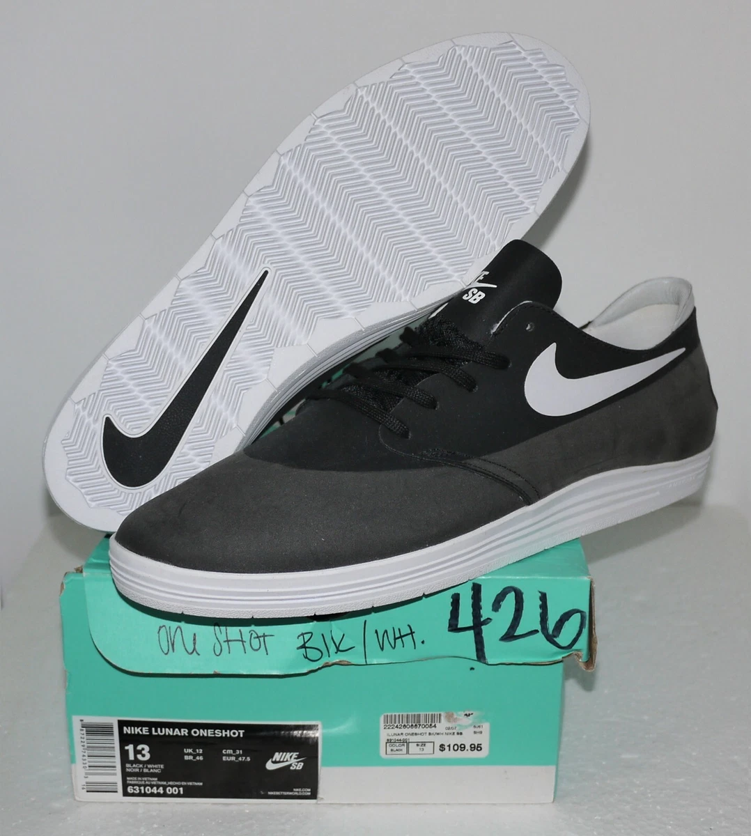 NIKE SB ONESHOT(BLACK/WHITE) (631044-001) SHOES (Men 13.0) NEW in BOX! | eBay