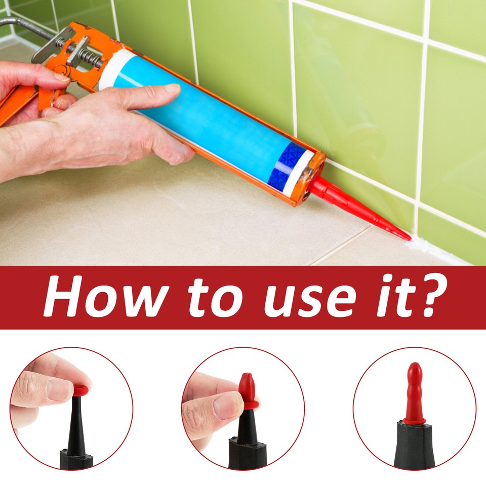 50Pcs Caulk Cap Silicone Caulk Sealing Cover with 4 Piercing Needles 🦢