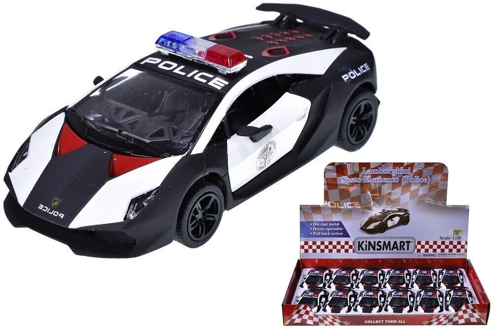 LAMBORGHINI SESTO ELEMENTO POLICE CAR TY2179 SCALE 1 38 TOY CAR EMERGENCY