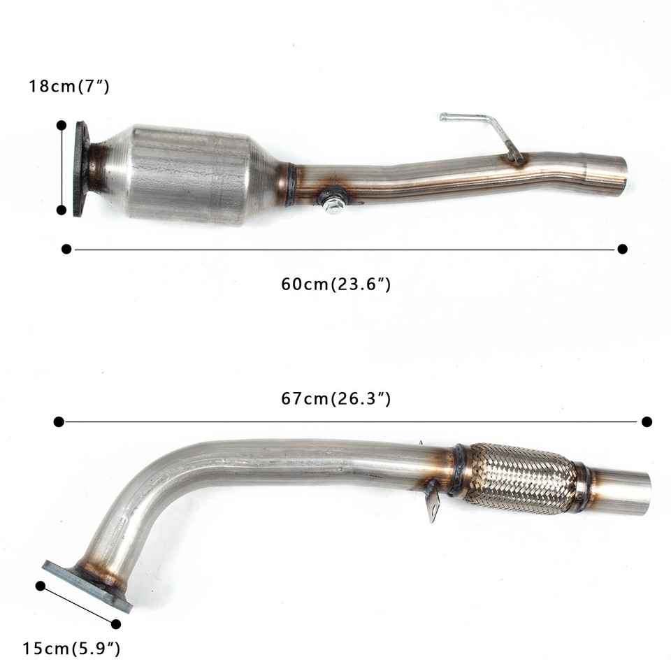 For 20132017 Honda Accord 2.4L 3x Front & Rear Catalytic Converter w