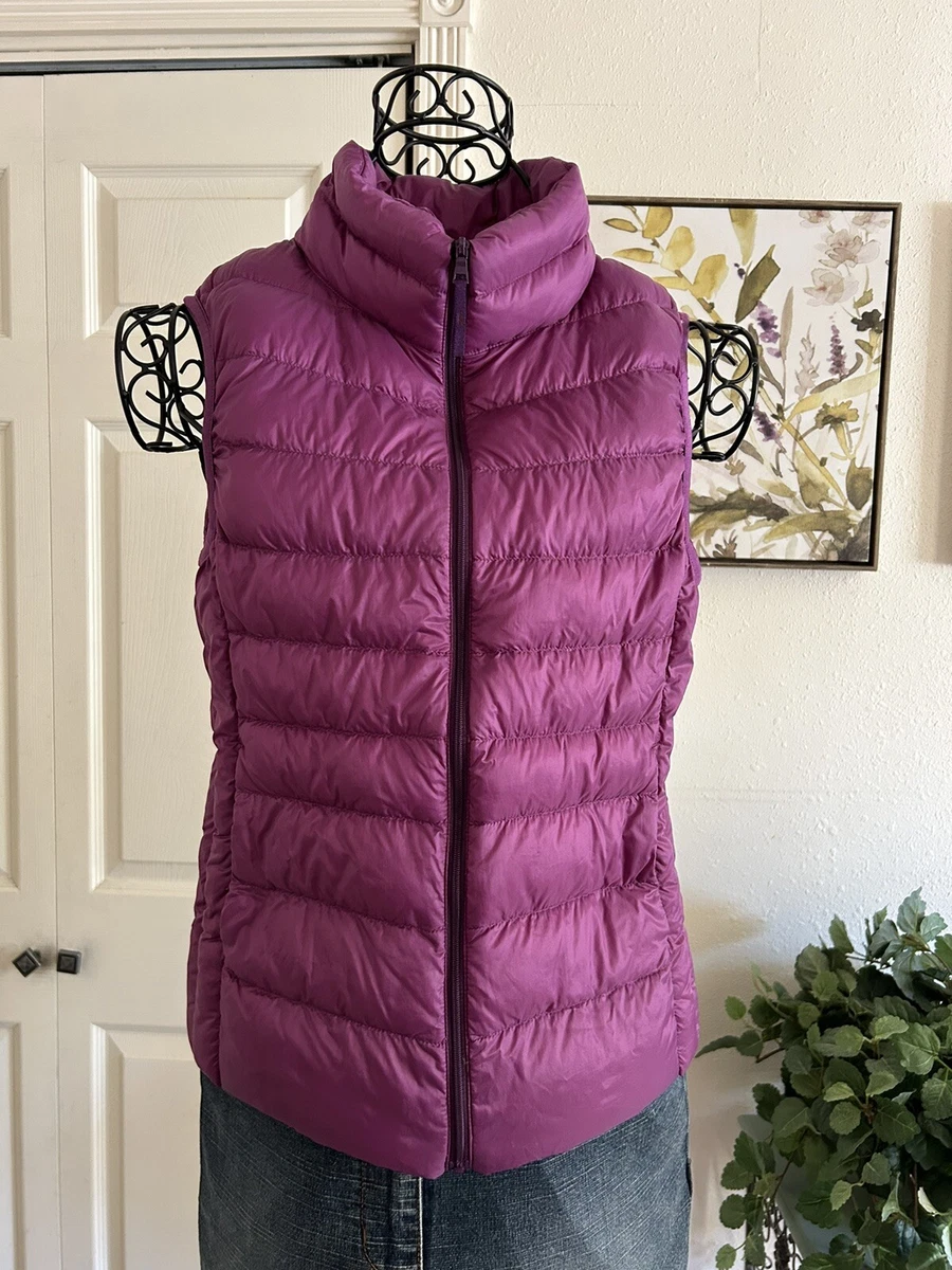 Womens purple store puffer vest
