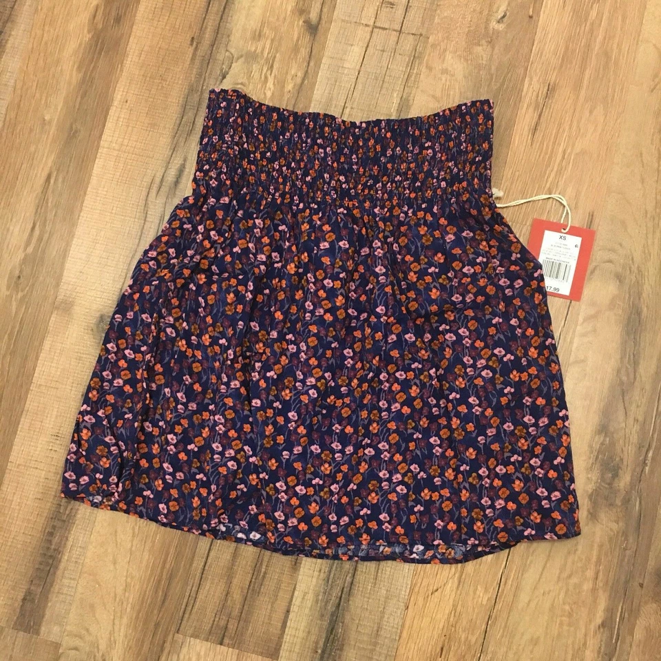 Falda suave para mujer Challis azul marino estampado floral XS - Mossimo Supply Co. Talla XS Nuevo Foto 2 de 4