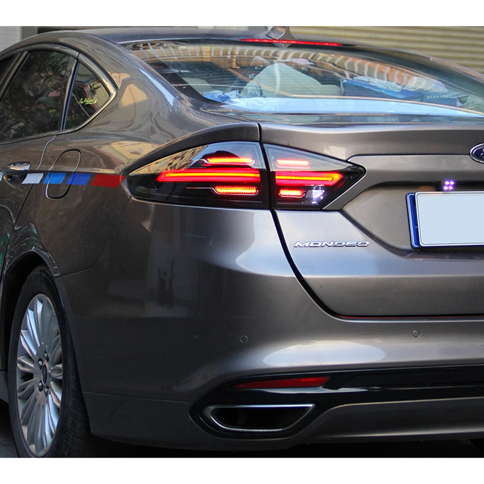 LED Black Tail Lights For Ford Fusion 2013-2020 Animation Sequential Rear Lamps - Image 4 of 4