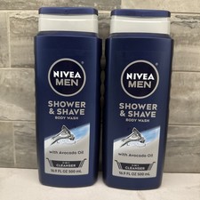2 Nivea Men Shower Shave 3-in-1 Body Wash 16.9 fl oz ea