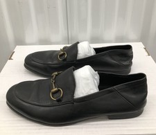 Gucci Black Leather Jordaan Horsebit Loafers UK 6.5 US 7.5 H419
