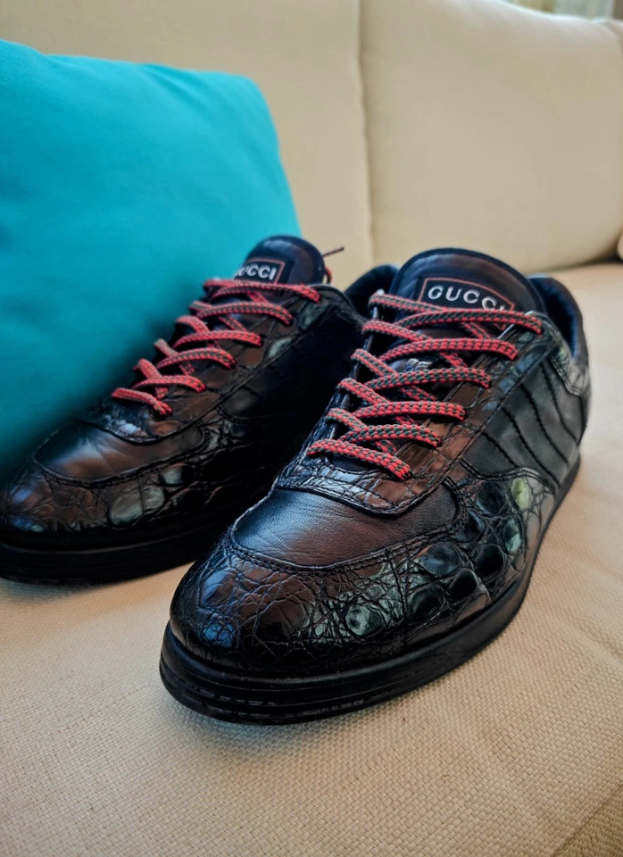 GUCCI Extremely Very Rare 84 Exotic Skin Classic Men Luxury Sneakers - Image 4 of 4