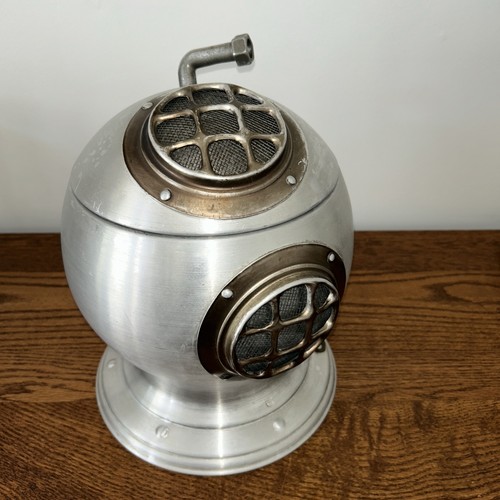 Vintage Diving Helmet Livorno 1894 Ice Bucket Pewtertone Olde Tankardware Italy