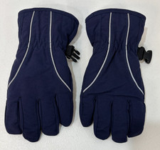Hanna Andersson Unisex Youth Medium Insulated Ski Gloves Blue