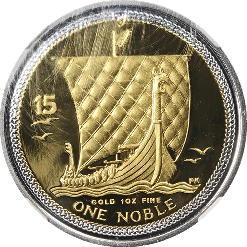 2009 Isle of Man 1 Ounce Gold Noble Bi-Metallic PF NGC PF70UCAM 15th Annivers...