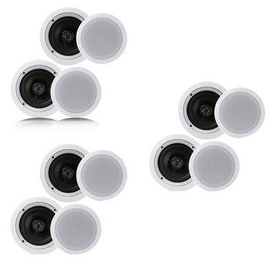 Pyle PDIC1661RD 6.5'' 200 Watt In Ceiling/Wall 2 Way Speaker System Pair (3 Pk)