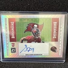 2025 Donruss Optic Benjamin Morrison Hash Marks Auto Prizm HOLO Buccaneers RC