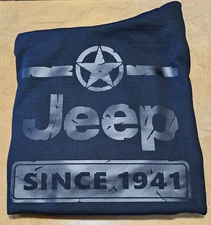 Jeep Blackout since 1941 Gilden Hoodie Long Life and Durability HTV
