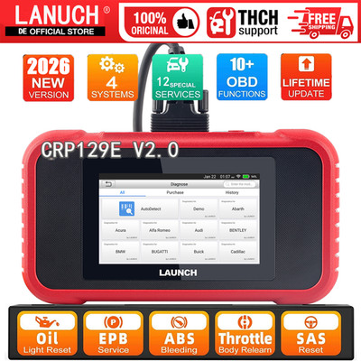2026 Launch CRP129E V2.0 Profi KFZ Diagnosegerät Auto OBD2 Scanner TPMS *EPB SAS