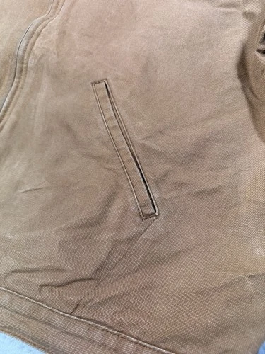 Dickies Detroit Style Work Jacket Brown Canvas Blanket Lined Est XL image 10