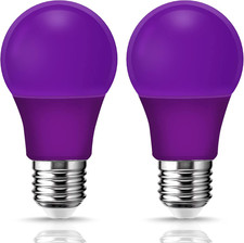 Purple LED Light Bulbs, A19 LED Black Light Bulb 9W 60W Equivalent , E26 Base C