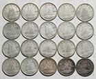 Lot of 20 Canada 80% Silver 10 Cents (19.38-1962)